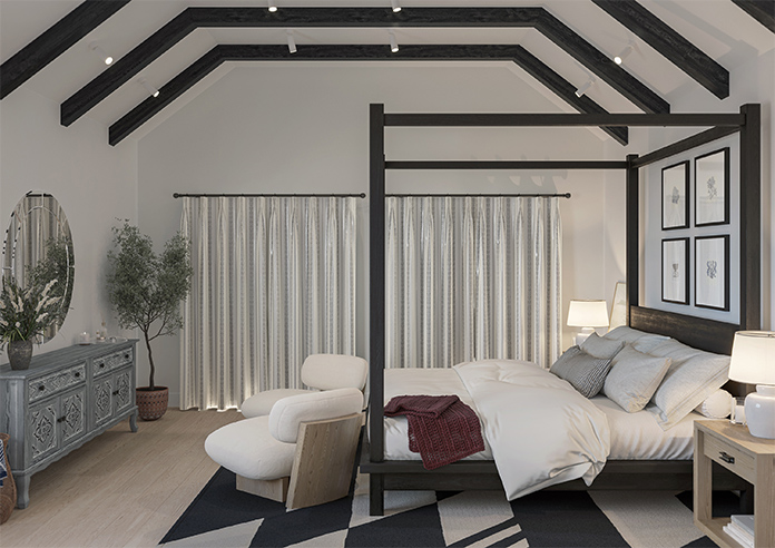 Laurel Stripe, Charcoal - Made to Measure Curtains - Image 15